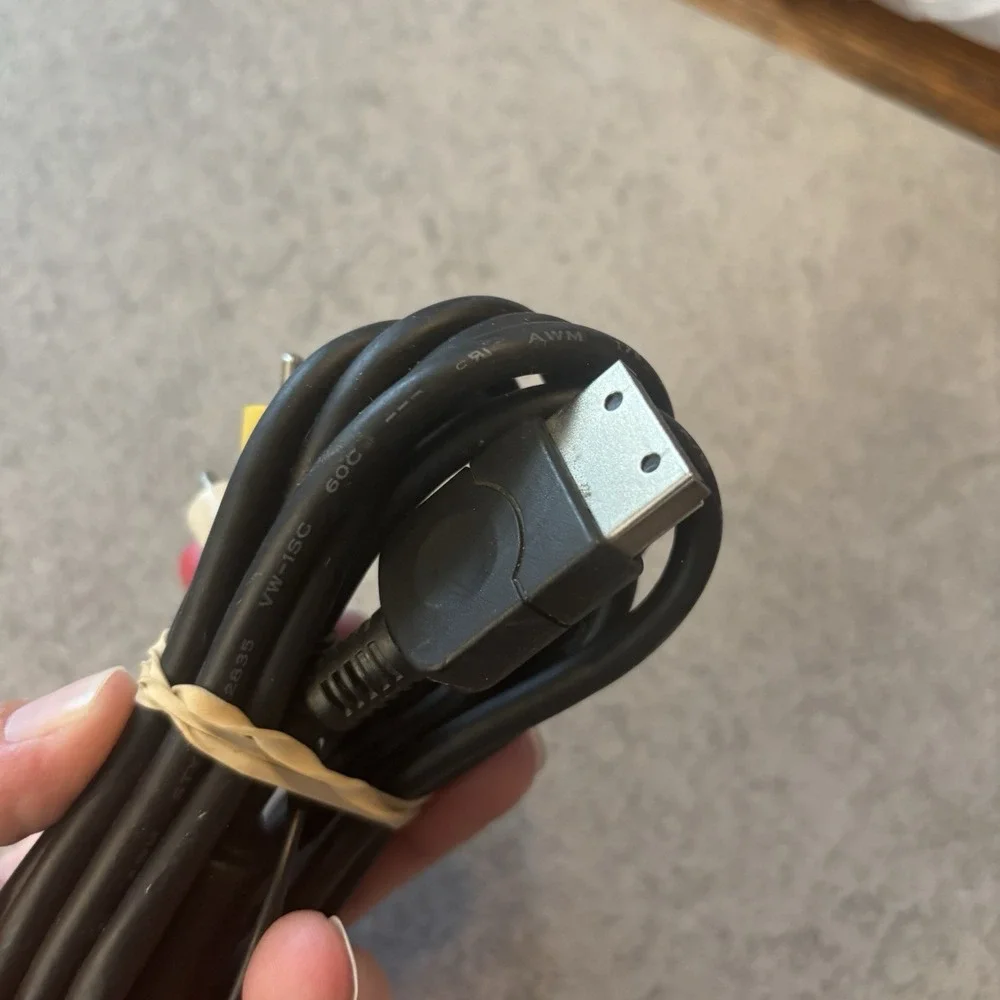 Sony PlayStation Ps1 Ps2 Ps3 - Black AV Cables OEM